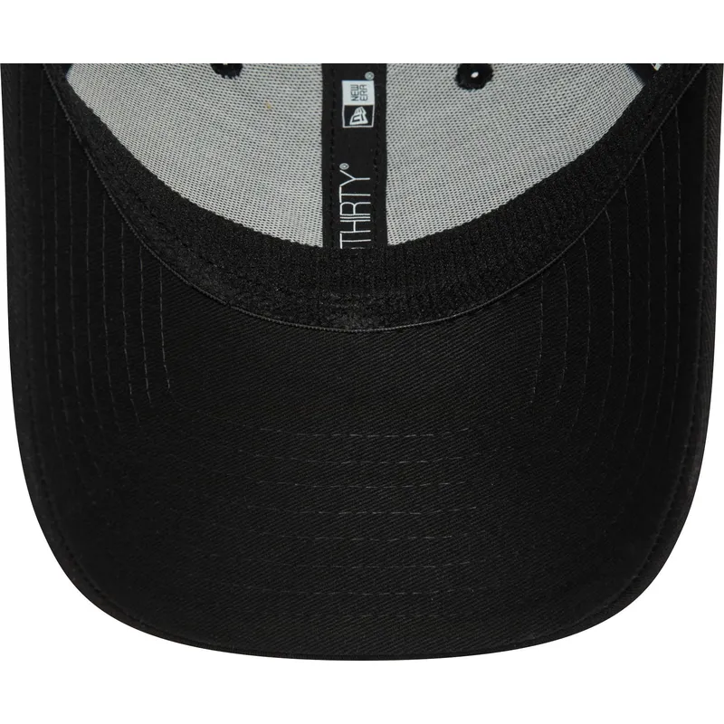 schwarze-anpassbare-gebogene-kappe-mit-schwarzem-logo-39thirty-monochrome-der-los-angeles-dodgers-mlb-von-new-era schwarze-anpassbare-gebogene-kappe-mit-schwarzem-logo-39thirty-monochrome-der-los-angeles-dodgers-mlb-von-new-era