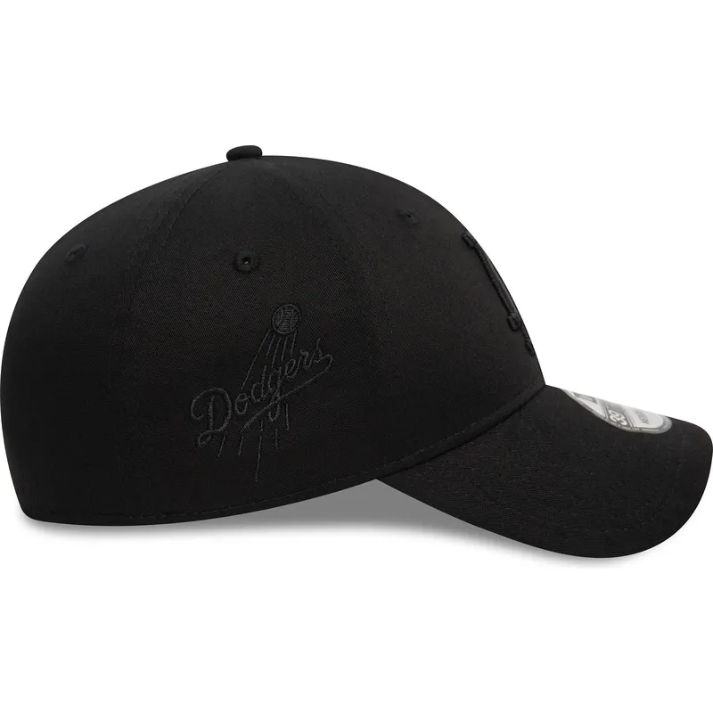schwarze-anpassbare-gebogene-kappe-mit-schwarzem-logo-39thirty-monochrome-der-los-angeles-dodgers-mlb-von-new-era schwarze-anpassbare-gebogene-kappe-mit-schwarzem-logo-39thirty-monochrome-der-los-angeles-dodgers-mlb-von-new-era