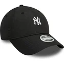 new-era-curved-brim-women-9forty-jacquard-new-york-yankees-mlb-black-adjustable-cap