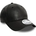 schwarze-verstellbare-damenkappe-9forty-pu-monogram-new-york-yankees-mlb-von-new-era