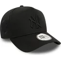 new-era-curved-brim-black-logo-9forty-e-frame-monochrome-new-york-yankees-mlb-black-snapback-cap