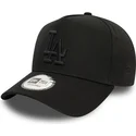 new-era-curved-brim-black-logo-9forty-e-frame-monochrome-los-angeles-dodgers-mlb-black-snapback-cap