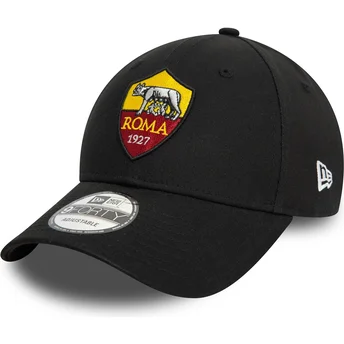 Cap ívelt черен регулируема лента 9FORTY Core Associazione Sportiva Roma Serie A New Era