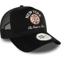 schwarze-9forty-a-frame-cord-graphic-trucker-kappe-new-york-states-and-countries-von-new-era