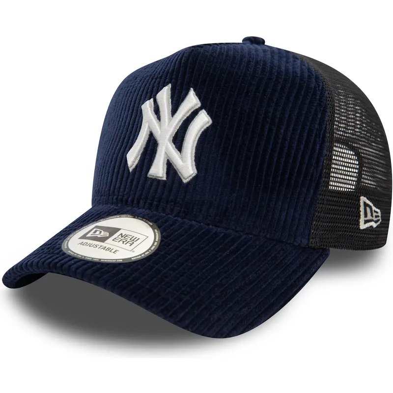 new-era-new-york-yankees-mlb-9forty-a-frame-cord-trucker-cap-in-marineblau