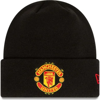 Schwarze Core Cuff Mütze von Manchester United Football Club Premier League von New Era