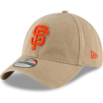 Beige verstellbare 9TWENTY Core Classic Kappe der San Francisco Giants MLB von New Era