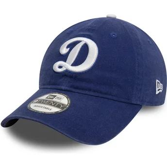 Los Angeles Dodgers MLB New Era 9TWENTY Core Classic justerbar blå böjd keps