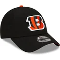 schwarze-verstellbare-gebogene-kappe-9forty-the-league-der-cincinnati-bengals-nfl-von-new-era