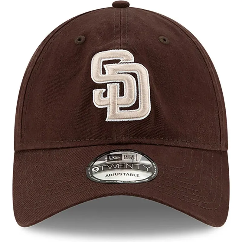 braune-verstellbare-gebogene-kappe-9twenty-core-classic-der-san-diego-padres-mlb-von-new-era