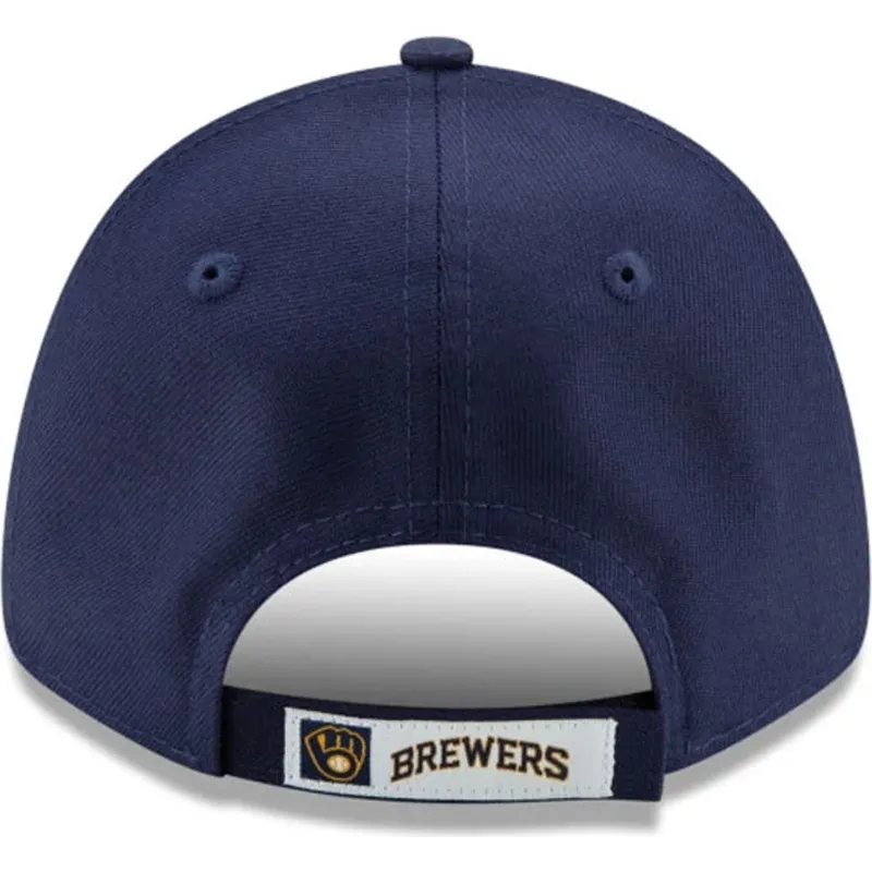 marineblaue-verstellbare-curved-cap-9forty-the-league-der-milwaukee-brewers-mlb-von-new-era