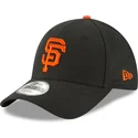schwarze-gebogene-verstellbare-kinderkappe-9forty-the-league-der-san-francisco-giants-mlb-von-new-era