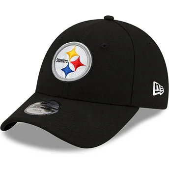 Schwarze gebogene verstellbare Kinderkappe 9FORTY The League der Pittsburgh Steelers NFL von New Era