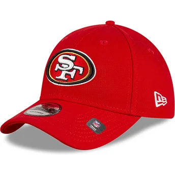 New Era Curved Brim 9FORTY The League Team Colour San Francisco 49ers NFL Red Adjustable Cap