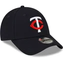 marineblaue-verstellbare-curved-cap-9forty-the-league-der-minnesota-twins-mlb-von-new-era