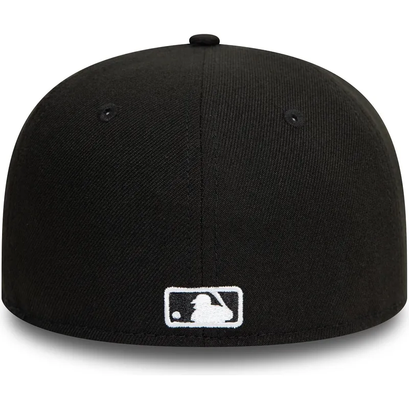 schwarze-flache-fitted-cap-fur-kinder-59fifty-von-new-york-yankees-mlb-von-new-era