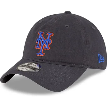 Sapkák ívelt szürke állítható pánt 9TWENTY Core Classic New York Mets MLB New Era