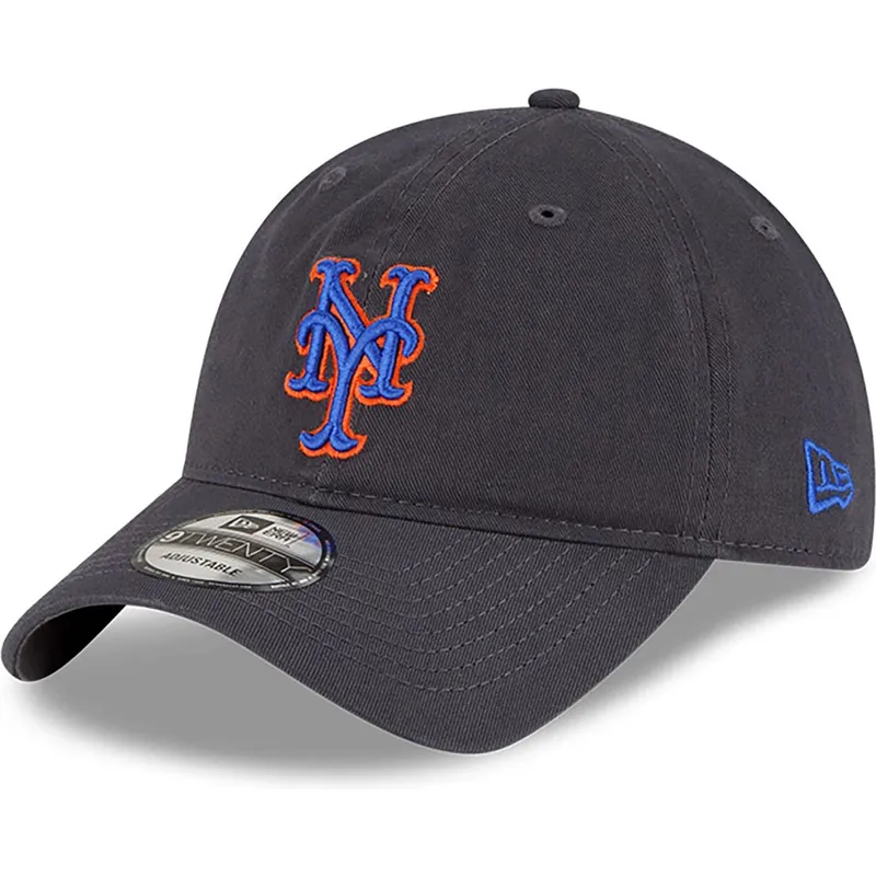 graue-verstellbare-curved-cap-9twenty-core-classic-der-new-york-mets-mlb-von-new-era