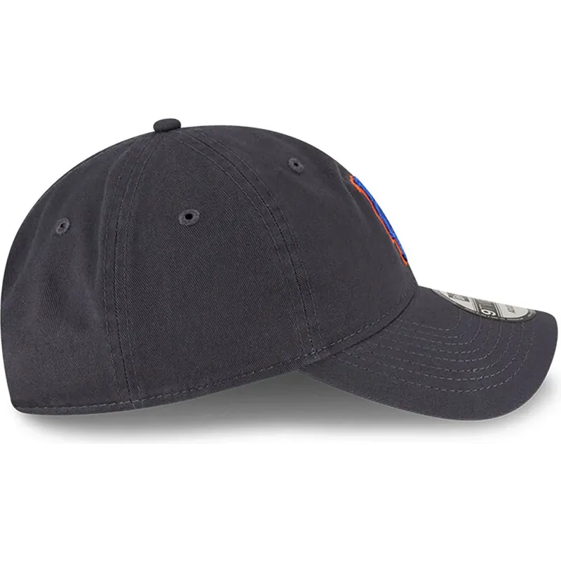 graue-verstellbare-curved-cap-9twenty-core-classic-der-new-york-mets-mlb-von-new-era
