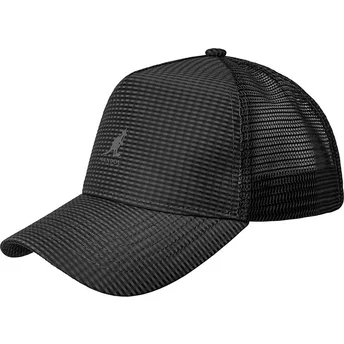 Sapkák ívelt fekete snapback Seersucker Mesh Black Kangol