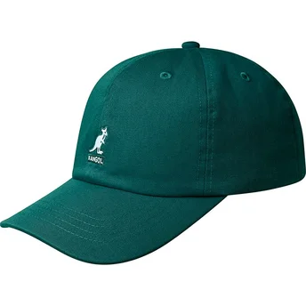 Sapkák ívelt zöld állítható Washed Baseball Pine Kangol