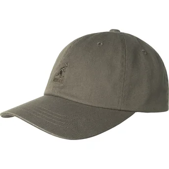 Sapkák ívelt szürke állítható pánt Washed Baseball Smog Kangol