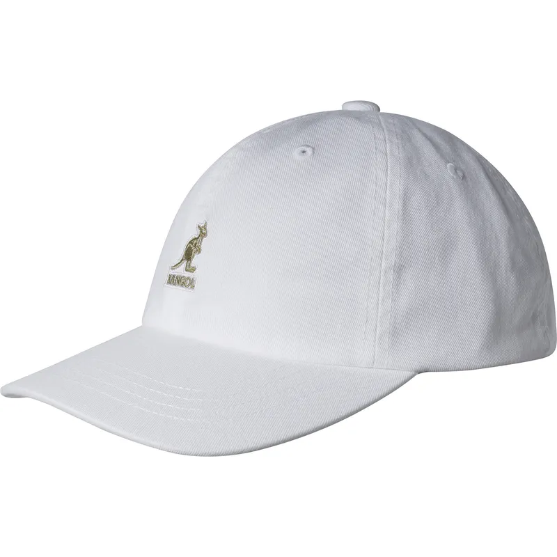 weisse-verstellbare-gebogene-kappe-washed-baseball-white-von-kangol