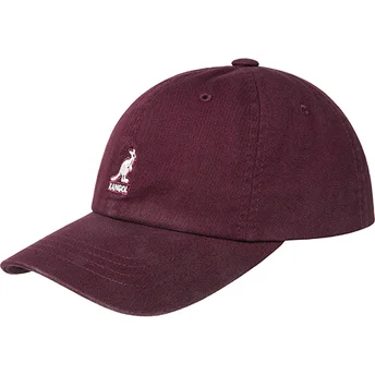 Sapkák ívelt piros állítható Washed Baseball Cordovan Kangol