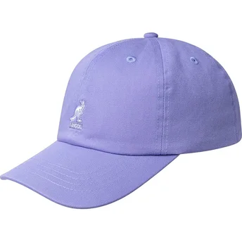 Sapkák ívelt lila állítható Washed Baseball Iced Lilac Kangol