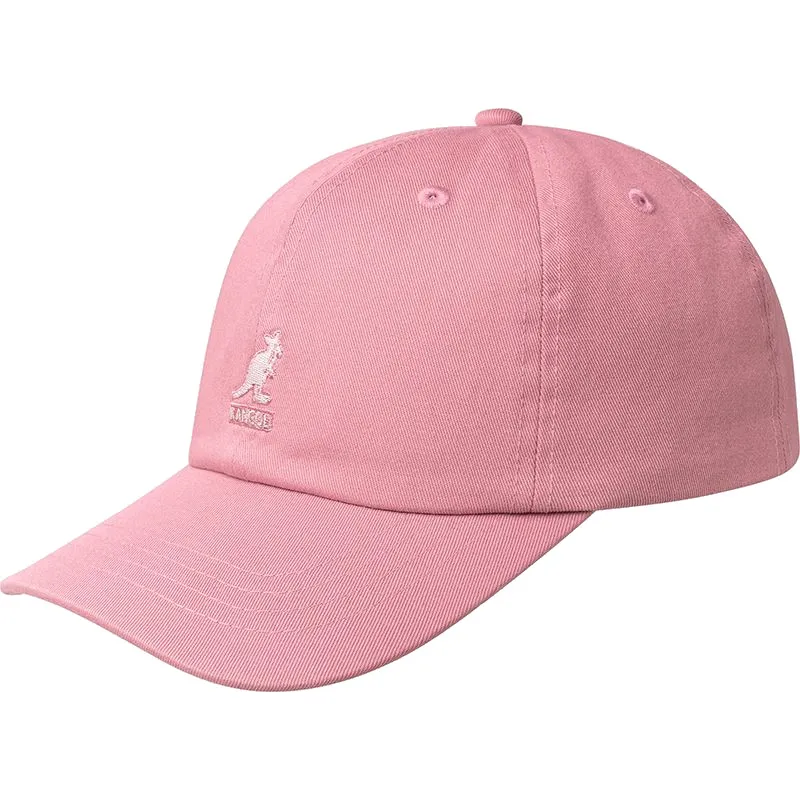 kangol-curved-brim-washed-baseball-pepto-pink-adjustable-cap