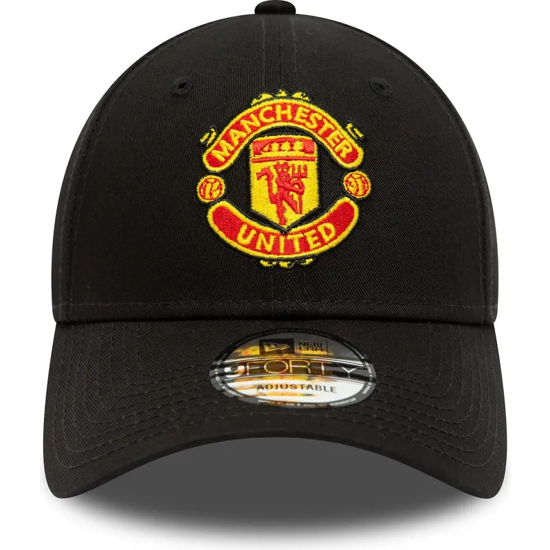 schwarze-verstellbare-curved-cap-9forty-essential-von-manchester-united-football-club-von-new-era