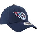 new-era-curved-brim-9forty-the-league-tennessee-titans-nfl-adjustable-cap-marineblau