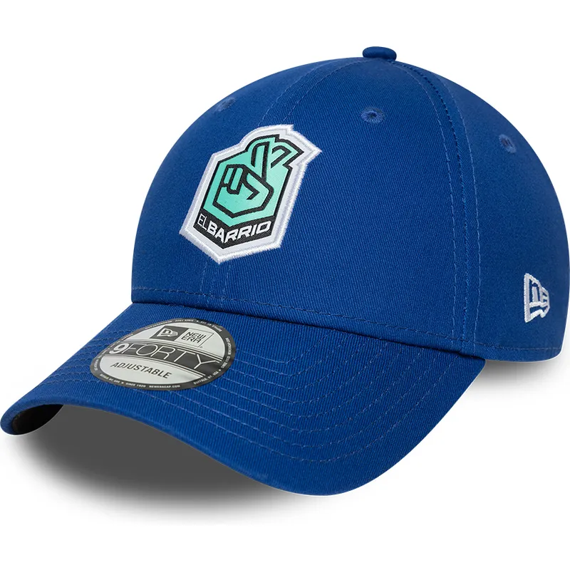 blaue-verstellbare-curved-cap-9forty-core-von-el-barrio-kings-league-von-new-era