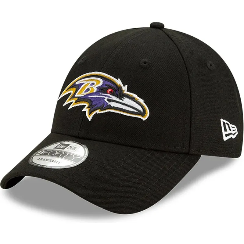 schwarze-verstellbare-gebogene-kappe-9forty-the-league-der-baltimore-ravens-nfl-von-new-era
