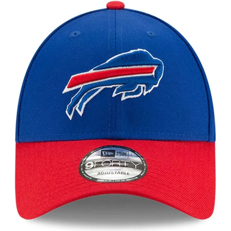 verstellbare-blaue-und-rote-curved-cap-9forty-the-league-der-buffalo-bills-nfl-von-new-era