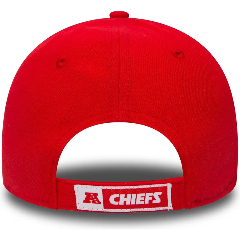 rote-verstellbare-gebogene-9forty-the-league-kappe-der-kansas-city-chiefs-nfl-von-new-era