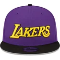 violette-und-schwarze-flache-snapback-kappe-9fifty-statement-der-los-angeles-lakers-nba-von-new-era