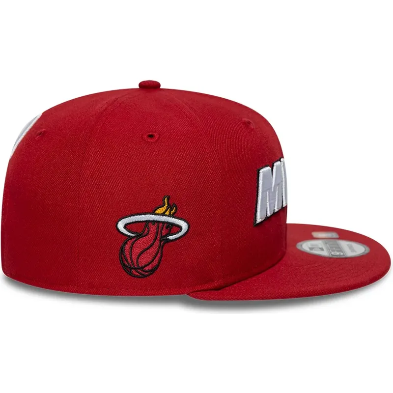 rote-flache-9fifty-statement-snapback-cap-der-miami-heat-nba-von-new-era