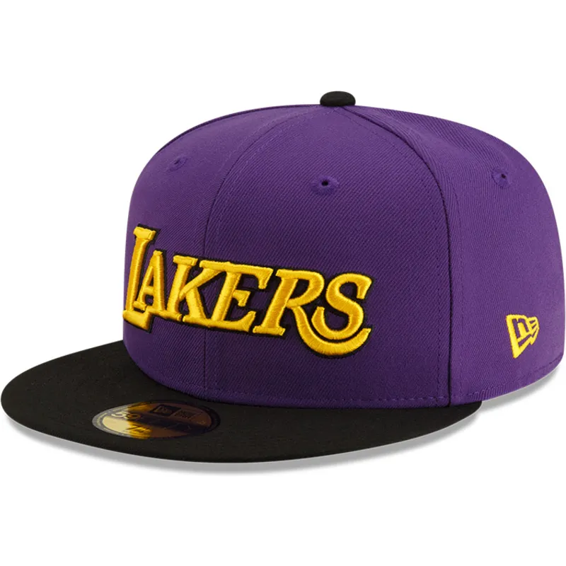 flache-violett-schwarze-anliegende-59fifty-statement-kappe-der-los-angeles-lakers-nba-von-new-era