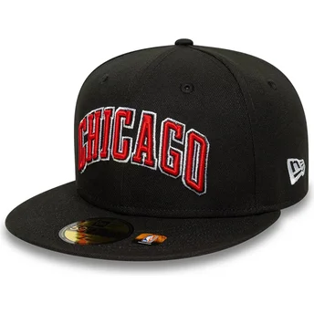 Cap lapos черен регулиран 59FIFTY Statement Chicago Bulls NBA New Era