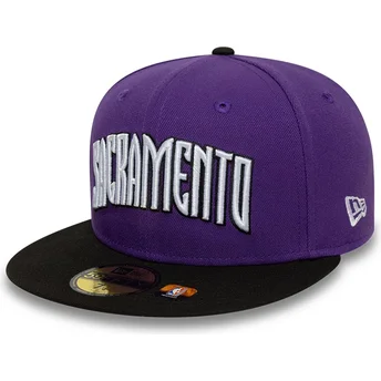 Cap lapos виолетка регулиран 59FIFTY Classic Sacramento Kings NBA New Era