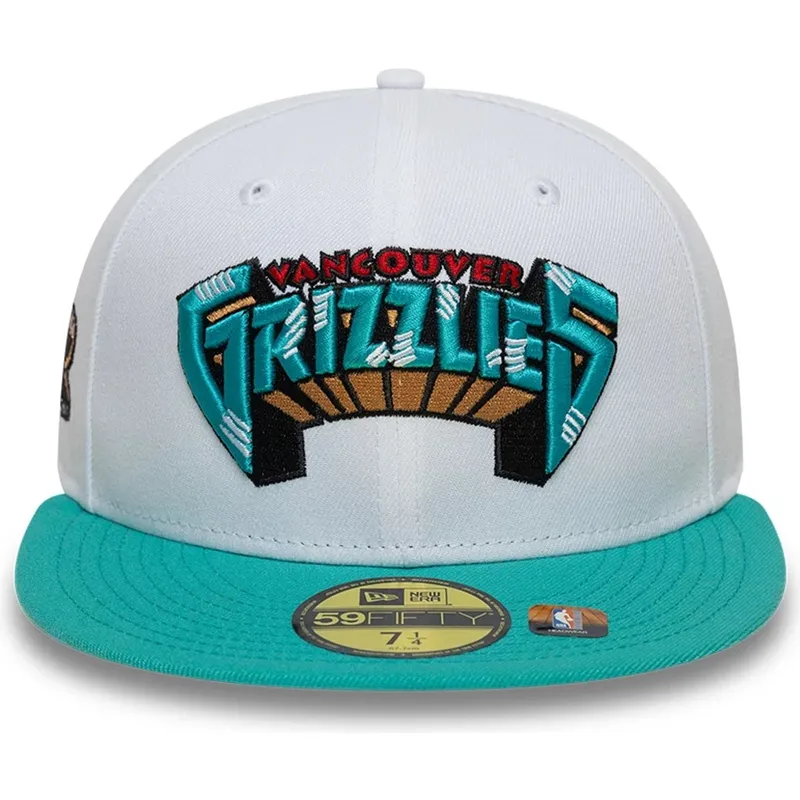 weisse-und-grune-anliegende-flat-cap-59fifty-classic-der-memphis-grizzlies-nba-von-new-era