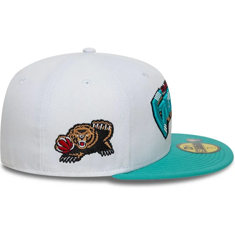 weisse-und-grune-anliegende-flat-cap-59fifty-classic-der-memphis-grizzlies-nba-von-new-era