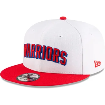 Vit och röd snapback 9FIFTY Classic platt keps Golden State Warriors NBA från New Era