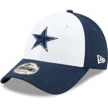 Justerbar 9FORTY The League vit och marinblå böjd skärmkeps Dallas Cowboys NFL från New Era