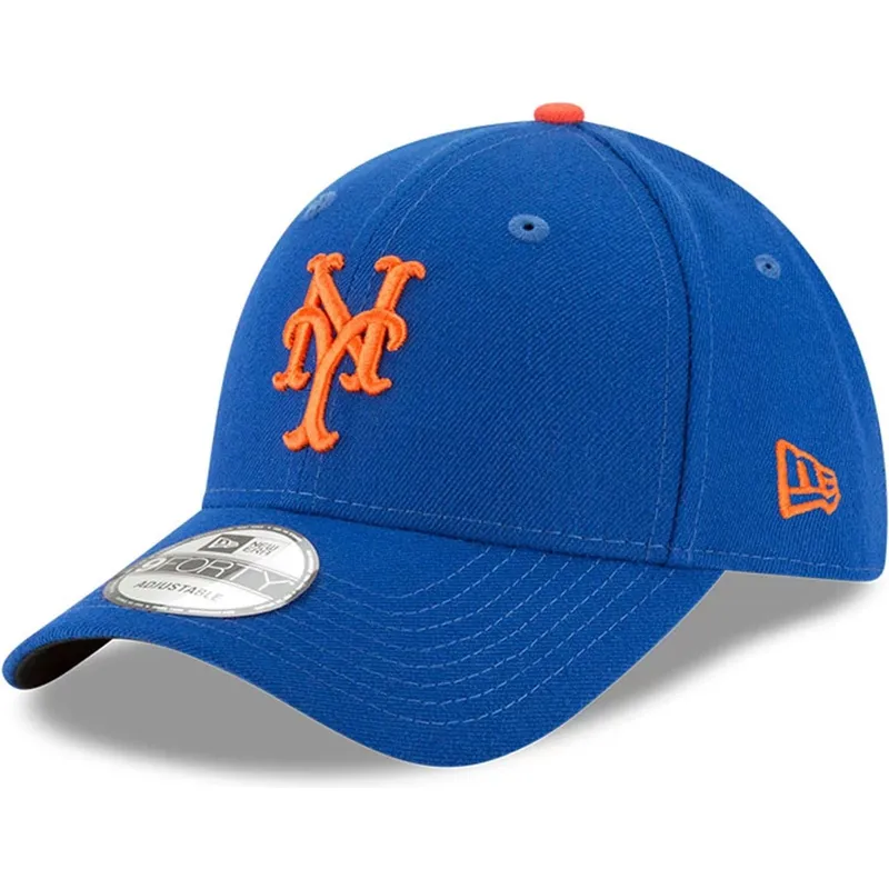blaue-verstellbare-gebogene-kappe-9forty-the-league-der-new-york-mets-mlb-von-new-era