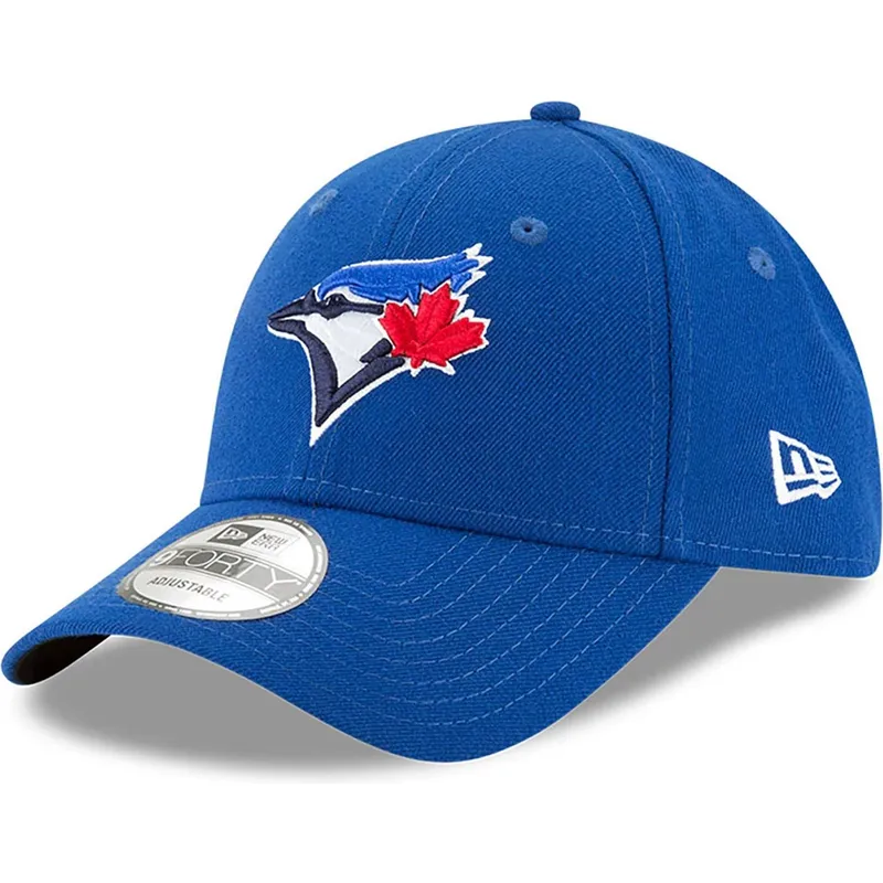blaue-verstellbare-curved-cap-9forty-the-league-der-toronto-blue-jays-mlb-von-new-era