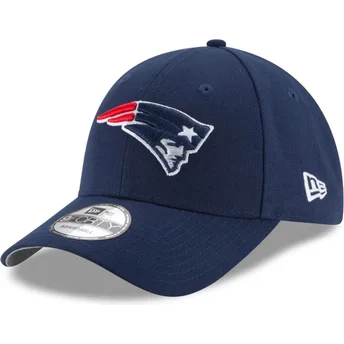 New Era Curved Brim 9FORTY The League New England Patriots NFL Adjustable Cap marineblau