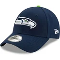 new-era-curved-brim-9forty-the-league-seattle-seahawks-nfl-adjustable-cap-marineblau