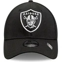 new-era-curved-brim-9forty-the-league-las-vegas-raiders-nfl-adjustable-cap-schwarz